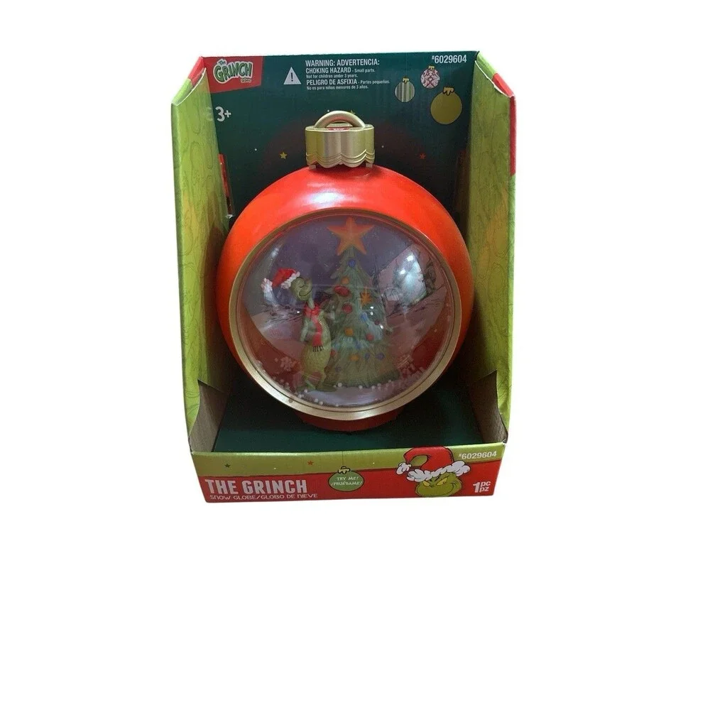 Gemmy 2025 Dr. Seuss The Grinch Musical Christmas Snow Globe *New